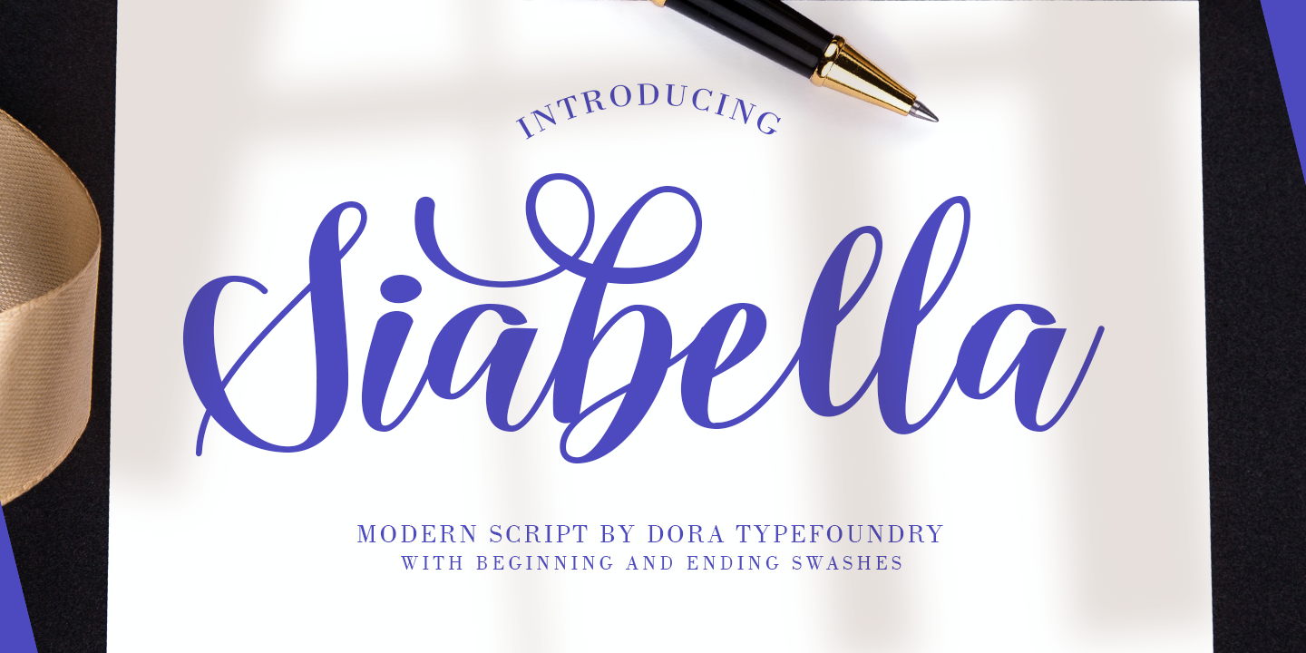 Пример шрифта Siabella Script